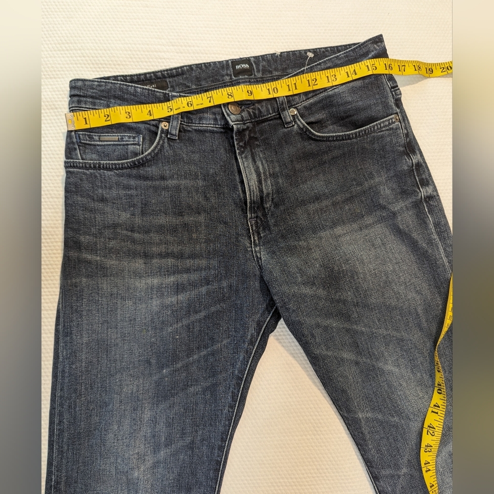 HUGO BOSS Men's Jeans Size W30 L32 Slim Fit Blue Stretch Denim Zip . - Picture 4 of 11